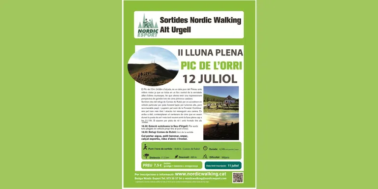 Sortida al Pic de l'Orri amb lluna plena
