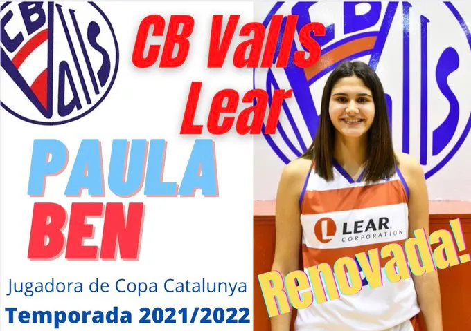 El CB Valls Lear oficialitza la renovació de Paula Ben