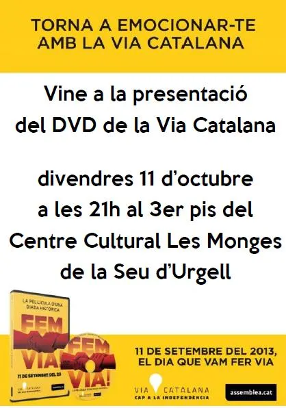 Presentació a la Seu del DVD de la Via Catalana