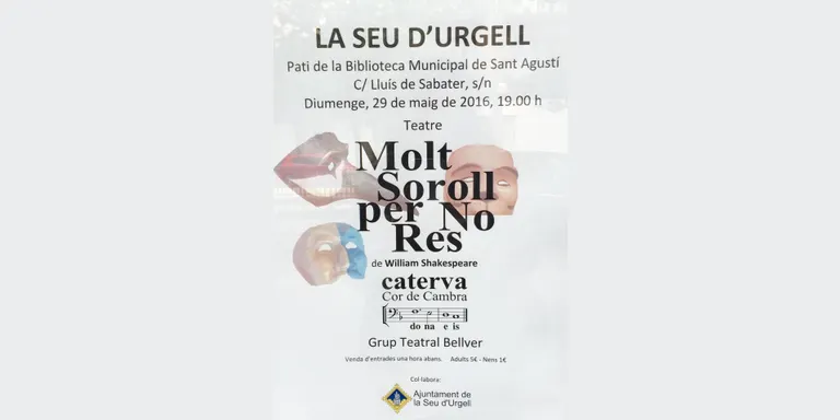 Caterva i el Grup Teatral Bellver s'uneixen en l'obra de teatre 'Molt soroll per no res'