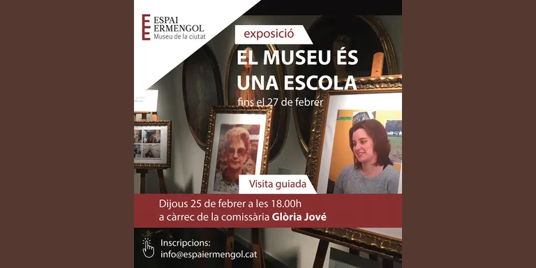 Darrera visita guiada a l'exposició 'El museu és una escola', a l'Espai Ermengol de la Seu d'Urgell