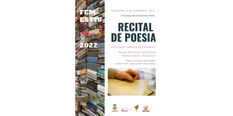 El cicle “Fem Estiu, Fem Constantí” es tanca avui amb un recital d Poesia de l’Associació Literària
