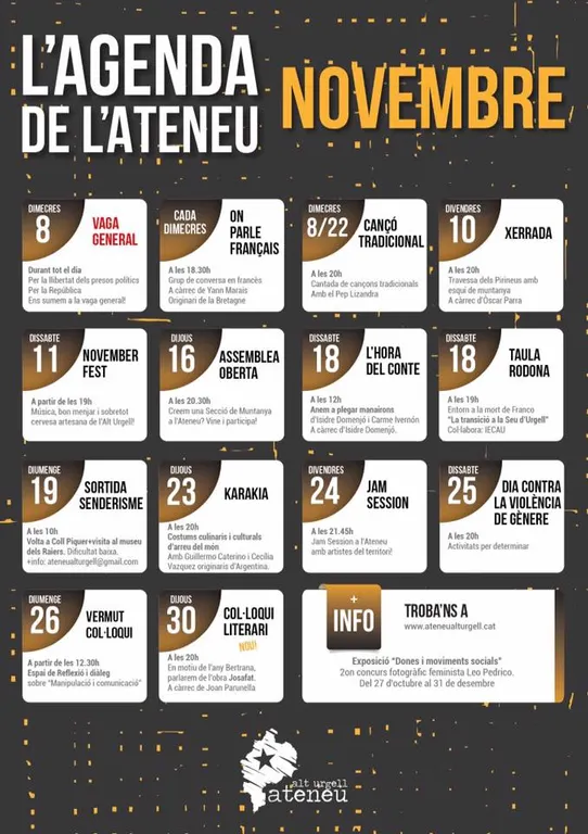 L'Ateneu Alt Urgell organitza una taula rodona sobre la transició