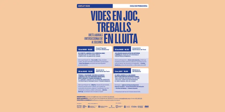 L'Enfila't de l'Arada arrenca aquest dijous a Solsona amb una xerrada sobre els drets laborals i el sindicalisme