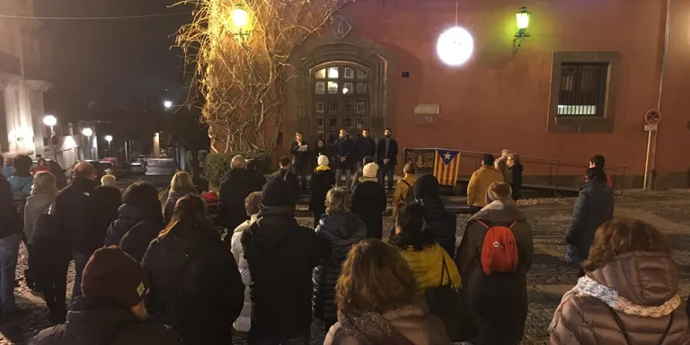 Concentració a la Seu en suport a Quim Torra i Oriol Junqueras