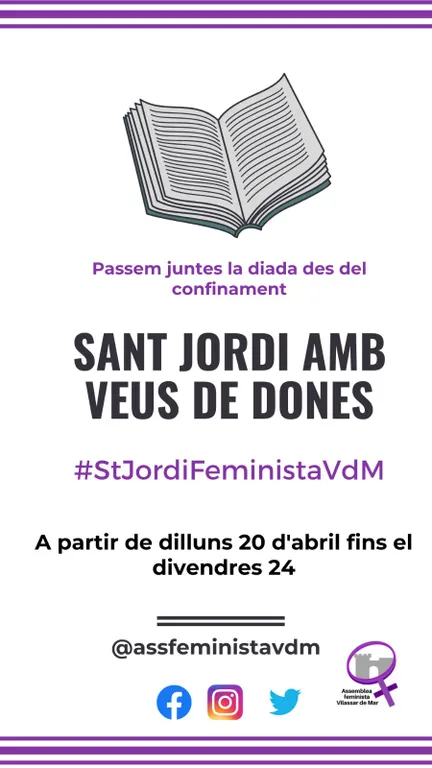 Assemblea Feminista celebra Sant Jordi amb un repte literari a Instagram