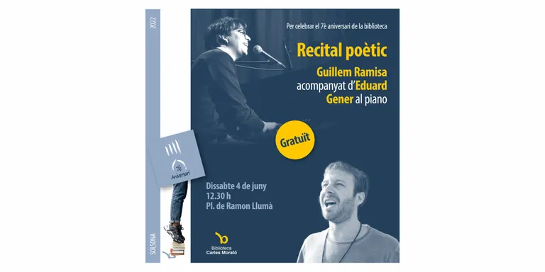 Un recital poètic commemora el 7è aniversari de la Biblioteca Carles Morató