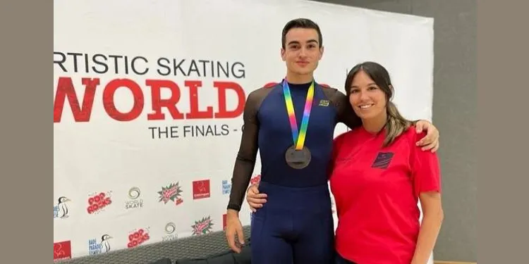 El torrenc Ot Font assoleix el bronze de la categoria Junior en la final de la Copa del Món de Patinatge Artístic