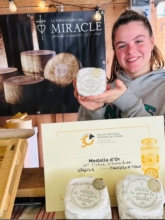 Tres productes de la Formatgeria del Miracle, guardonats al Concurs de Formatges Artesans del Pirineu
