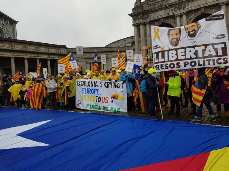 Pinedencs i pinedenques, a la manifestació de Brussel·les