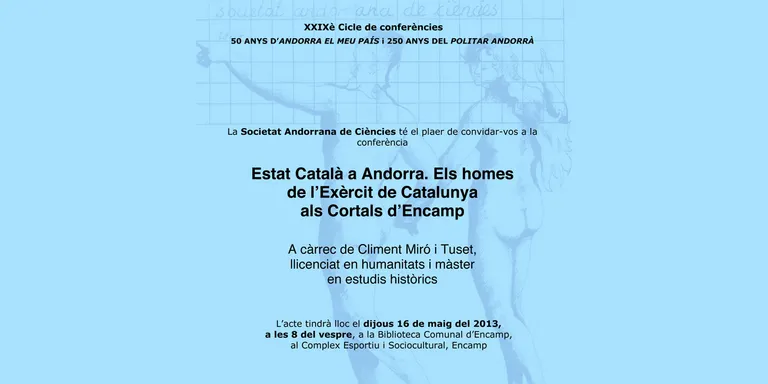Conferència de Climent Miró sobre Estat català a Andorra