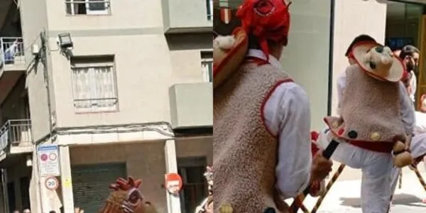 El nou ball de pastorets i el basilisc petit entren en escena per Sant Joan