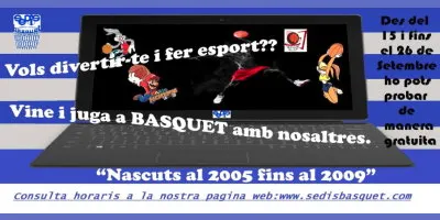 L'Escola de Bàsquet del Sedis comença a treballar amb portes obertes