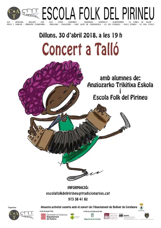 Intercanvi de l'Escola Folk del Pirineu amb estudiants de trikitixa del País Basc