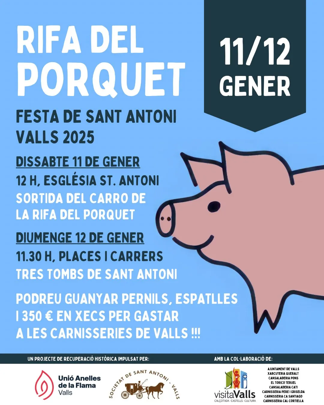 Els Tres Tombs tornaran a gaudir de la Rifa del Porquet