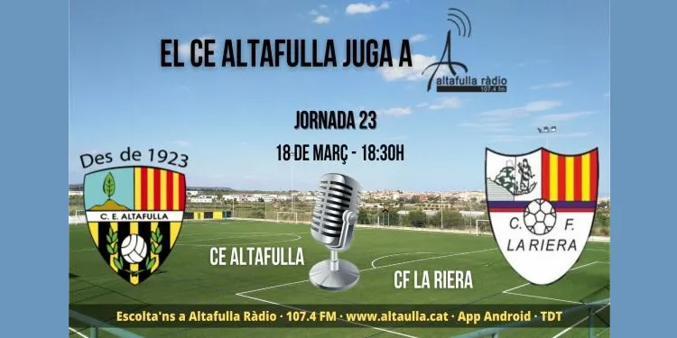 L'Altafulla i la Riera protagonitzen l’últim derbi del Baix Gaià del curs