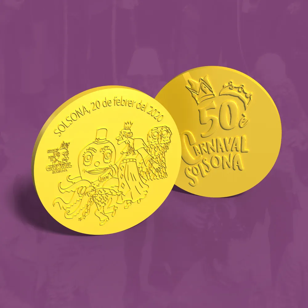 L'Associació de Festes del Carnaval encunya una moneda d'or per commemorar el 50è aniversari
