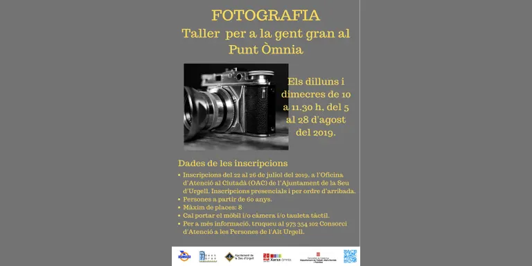 Taller de fotografia per a la gent gran al Punt Òmnia de la Seu d’Urgell