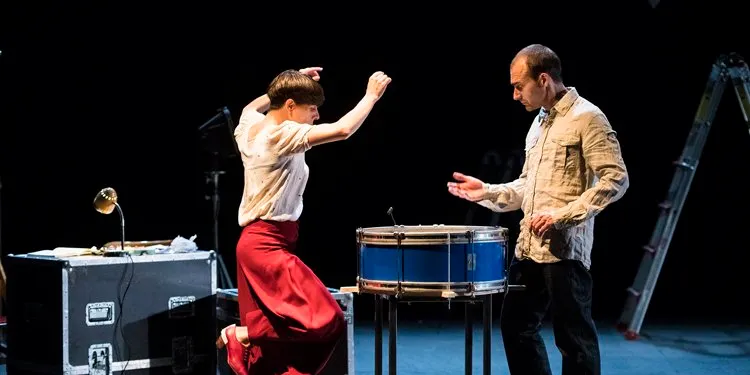 El percusionista Antonio Moreno y la bailaora Leonor Leal, en 'Utrera es Cultura'