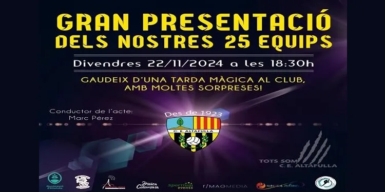 El CE Altafulla presentarà els seus equips aquest divendres al Joan Pijuan