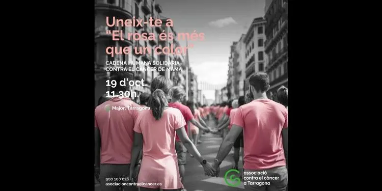 L'Associació Contra el Càncer reivindica que 'el rosa és més que un color', en el marc del Dia Mundial del Càncer de Mama