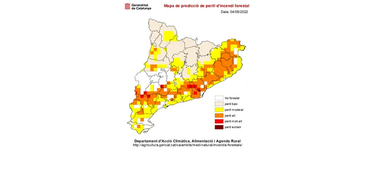 Les darreres pluges redueixen fins al mínim el risc d'incendi forestal a l'Alt Urgell