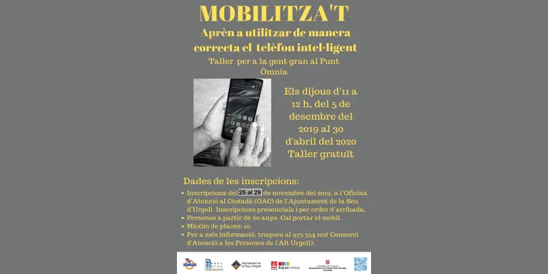 Taller gratuït a la Seu perquè la gent gran aprengui a usar el telèfon mòbil intel·ligent