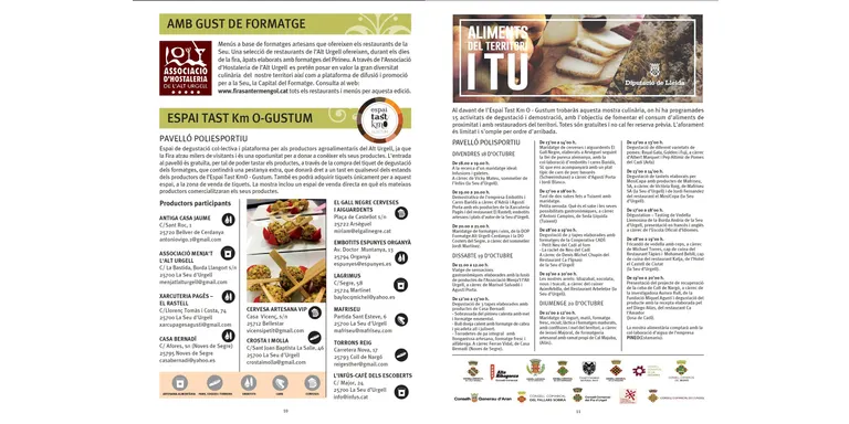 La Fira de Sant Ermengol potencia els productors agroalimentaris de l’Alt Urgell amb degustacions i mostres culinàries