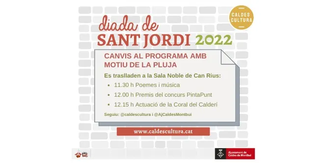 Caldes prepara plans B per a un Sant Jordi amb previsió de pluja