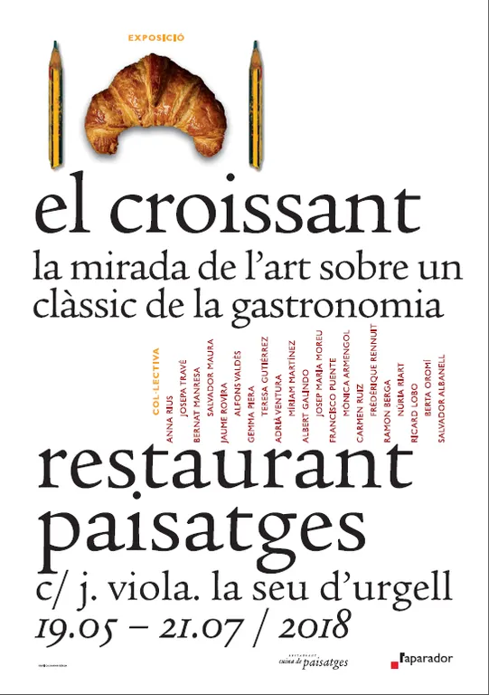 El restaurant Paisatges estrena una exposició artística sobre el croissant