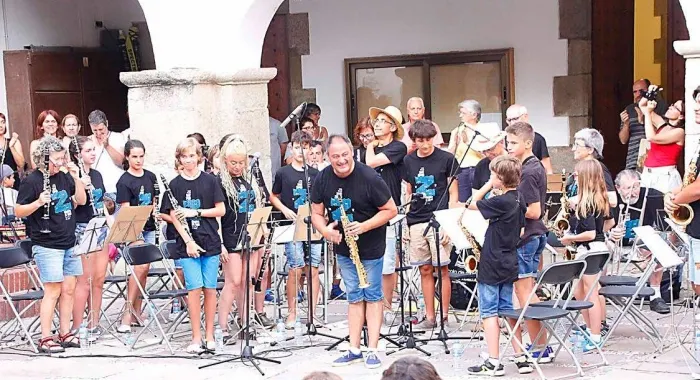 Una de les actuacions de l'Escola de Música serà avui amb la Banda al pregó ( Foto: Xavi Salbany