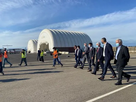 Imatge dels assistents a l'Aeroport d'Alguaire