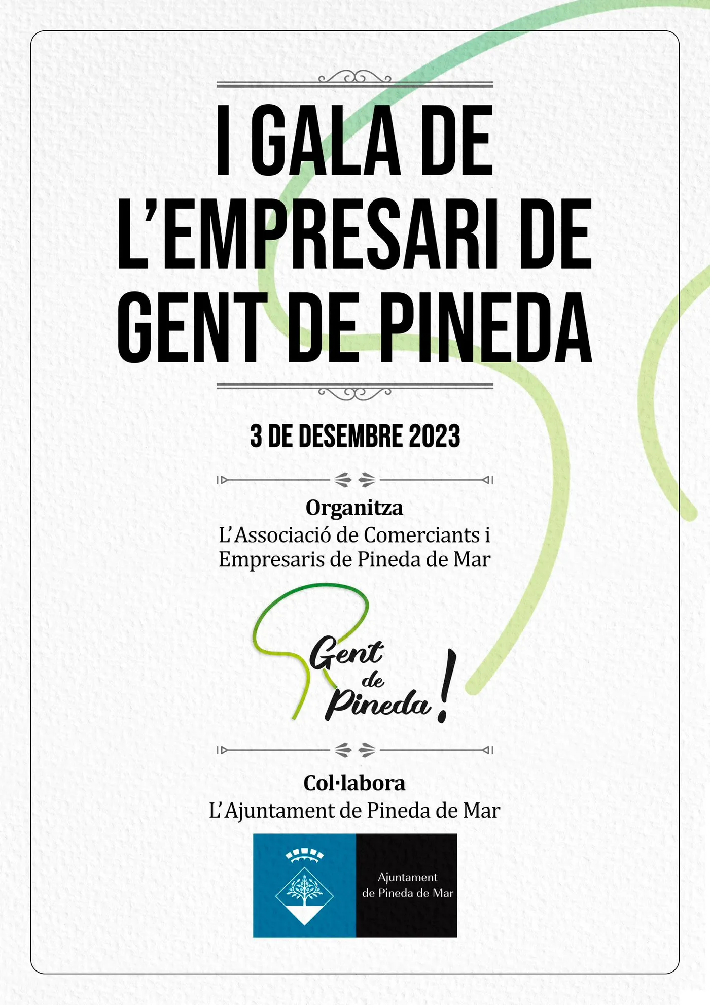Diumenge es celebrarà la 'Gala de l'Empresari' que organitza Gent de Pineda