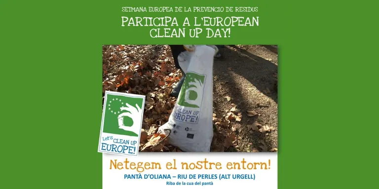 Nova acció de neteja de l'entorn, dissabte a la riba de la cua del pantà d'Oliana
