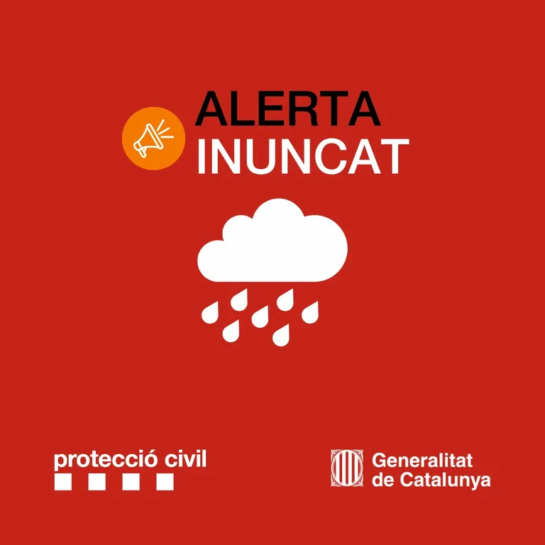 Protecció Civil activa l'Alerta del Pla INUNCAT per la previsió de pluges intenses aquest cap de setmana