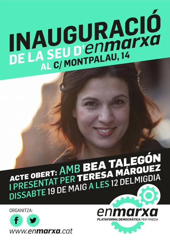En Marxa escull aquest dijous el cap de llista per les municipals de 2019 i dissabte inauguren la seu