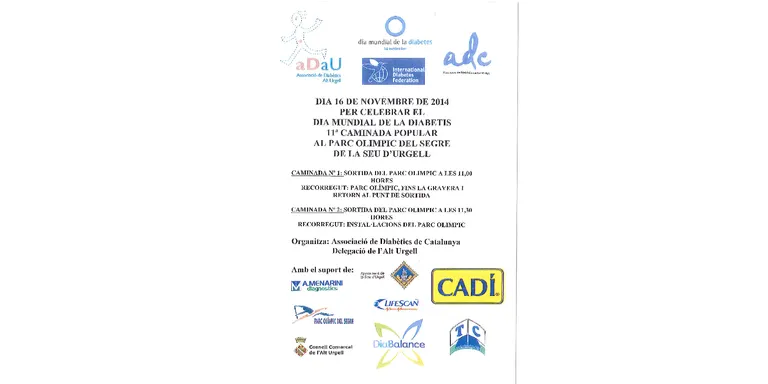L'ADAU se suma al Dia Mundial de la Diabetis