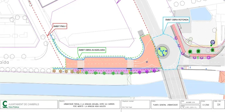 L’Ajuntament de Cambrils inicia la construcció d’una rotonda davant del Molí de les Tres Eres