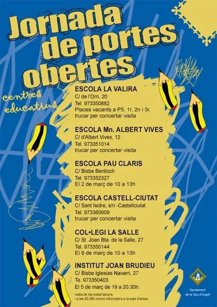Jornades de portes obertes als centres educatius de la Seu de cara al curs 2013-2014