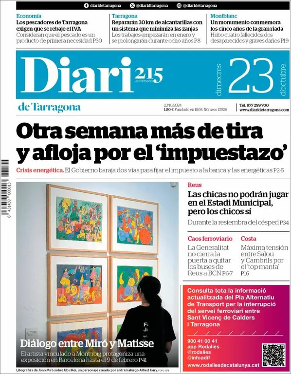 Cop d'ull als diaris d'aquest dimecres 23 d'octubre
