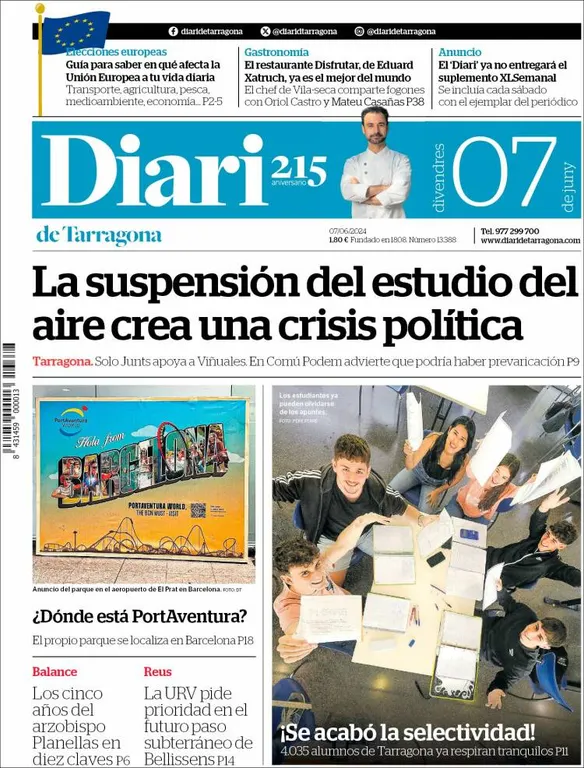 Cop d'ull als diaris d'aquest divendres 7 de juny