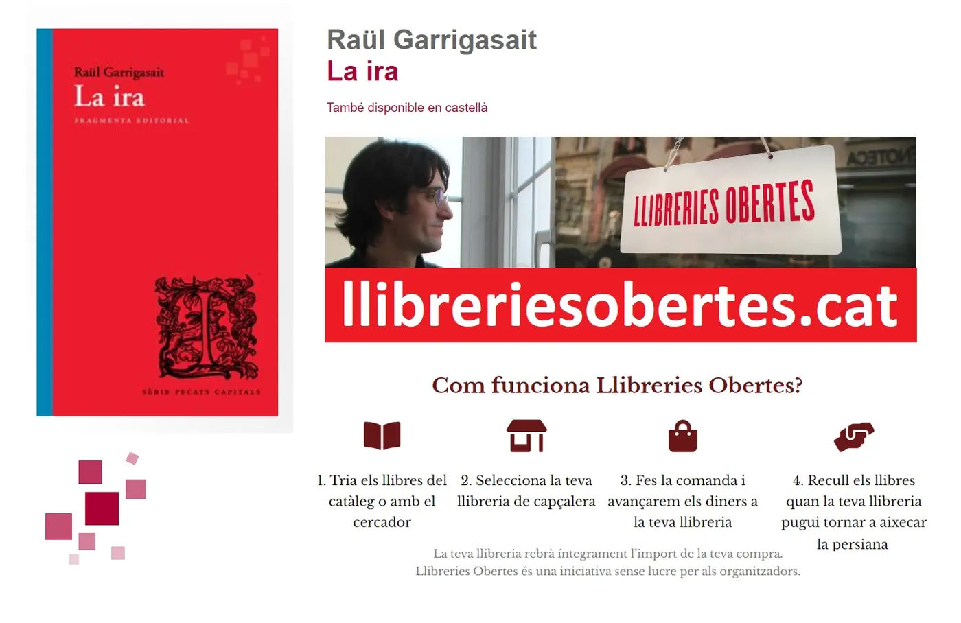 El solsoní Raül Garrigasait publica dimecres el seu assaig sobre la ira