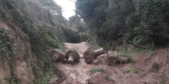 El temporal Glòria redueix ja l'afectació a Caldes