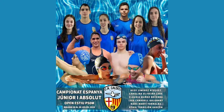 Sis representants del CN Caldes participen als campionats estatals d'estiu absolut i júnior de natació