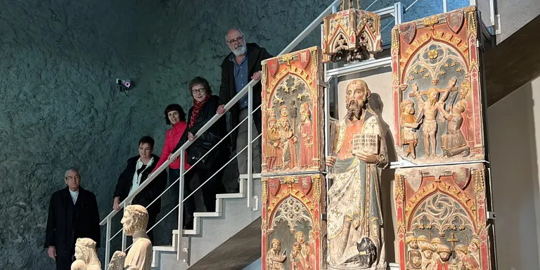 El Museu Diocesà d'Urgell torna a exhibir el retaule gòtic en pedra de Sant Bartomeu de Cubells