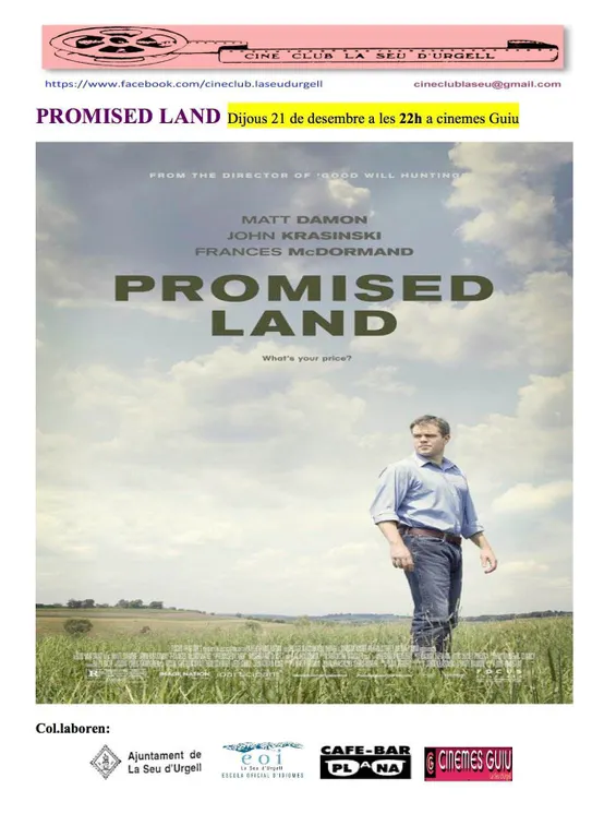 'Promised Land' obre la programació d'hivern del Cineclub La Seu