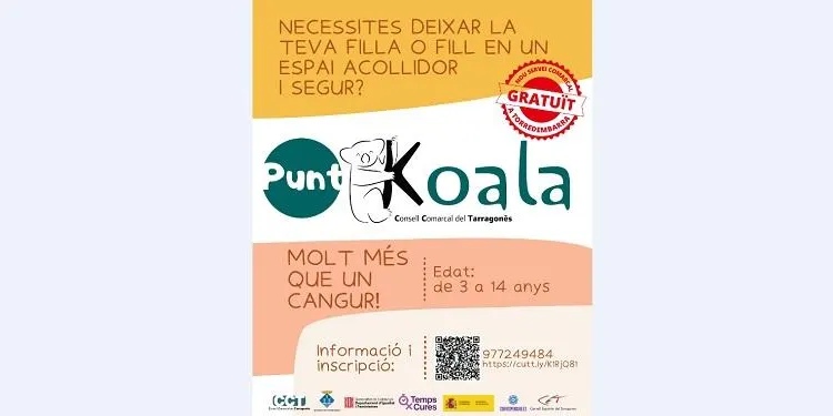 El servei de cangur Punt Koala arriba a Torredembarra per afavorir la conciliació i la disponibilitat de temps de respir a les famílies