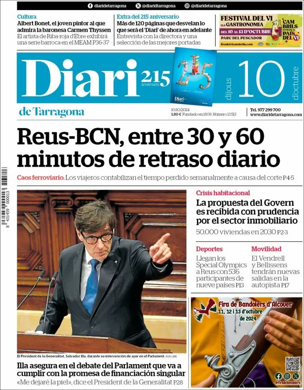 Cop d'ull als diaris d'aquest dijous 10 d'octubre