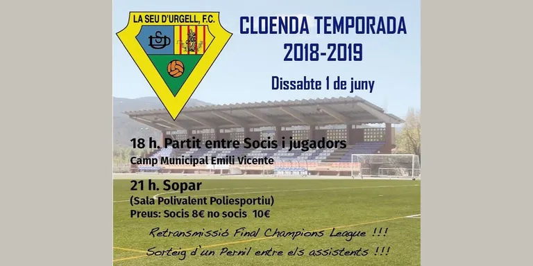 La Seu FC celebra la cloenda de la temporada 2018-2019