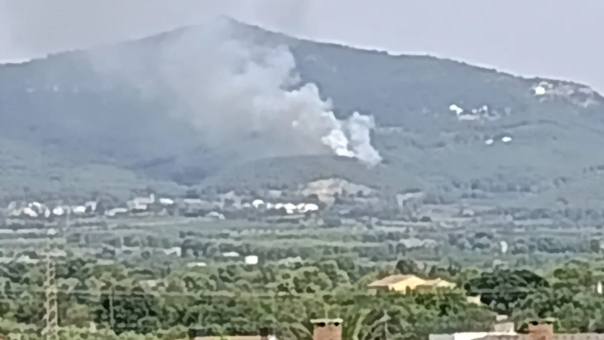 Els Bombers estabilitzen l’incendi forestal que crema a Fontscaldes